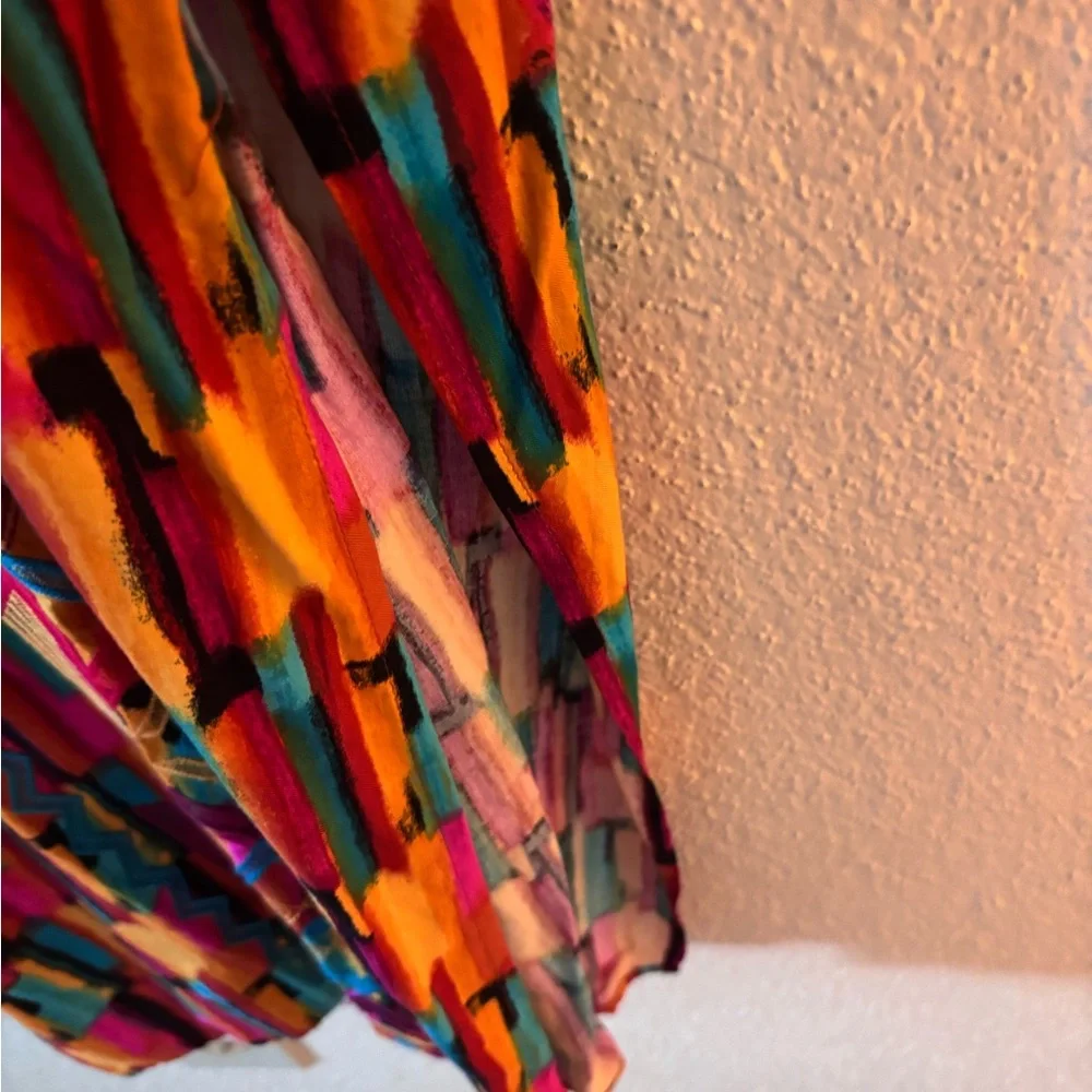 Savanna Jane Bohemian Shirt Maxi Dress Back Embroidery M